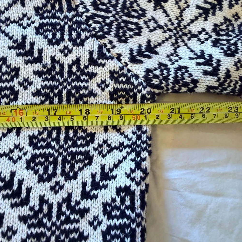 Vintage L.L. Bean Nordic Zip Sweater Women’s Large 100% Cotton - Picture 4 of 7